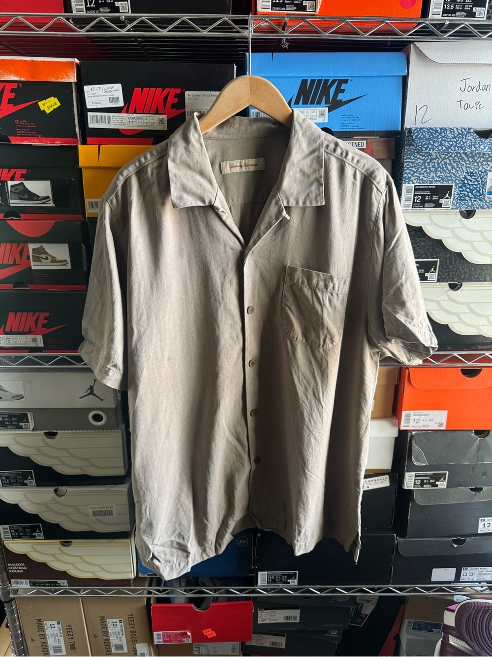 Tommy Bahama Short-Sleeve Button-Down Shirt in Taupe
